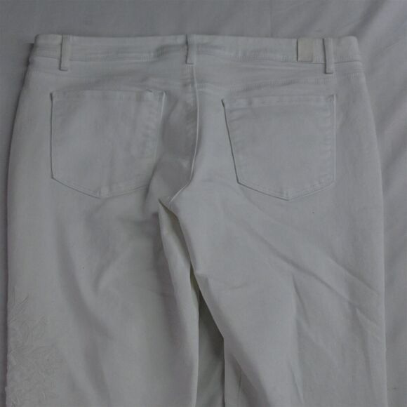 Simply Vera by Vera Wang 10 Mid Rise Skinny Ankle White Stretch Womens Jeans - Picture 8 of 9